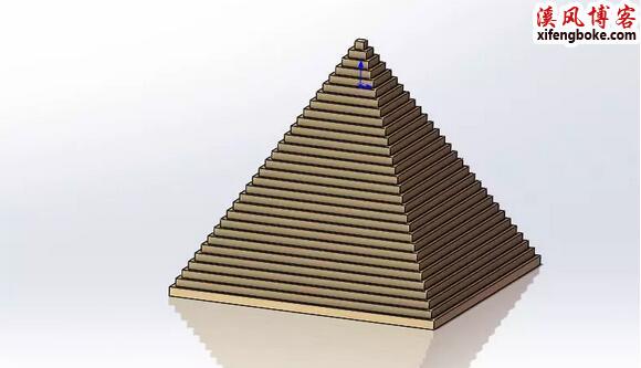 SolidWorks随形阵列实例教程范例2金字塔模型