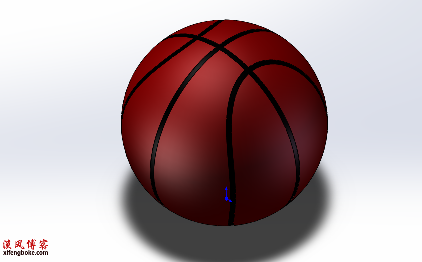 SolidWorks初学者练习篮球的建模，基本命令练习的佳作
