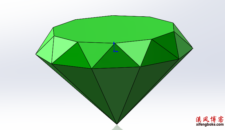 SolidWorks经典建模之钻石模型的绘制，常规曲面操作练习