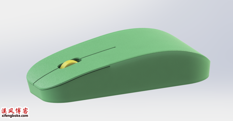 SolidWorks曲面练习题之鼠标模型的建模，拉伸曲面剪裁曲面综合应用