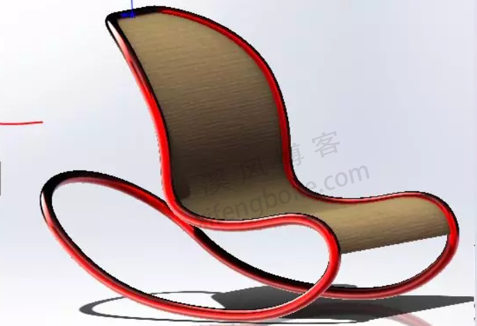 SolidWorks练习题之摇椅的建模，SolidWorks投影曲线实例应用