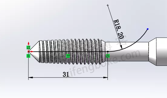 SolidWorks经典建模练习之丝锥攻丝钻头的绘制，常规命令练习  第12张