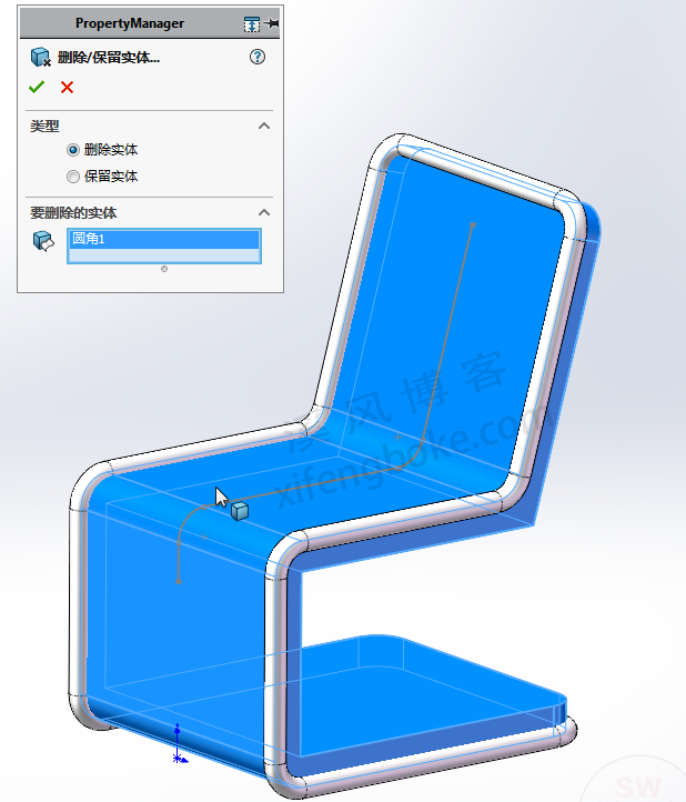 SolidWorks练习题之钢管焊接的椅子，不用3D草图也能画，思路决定出路  第8张