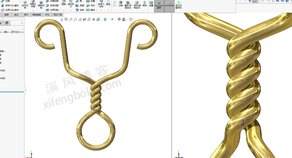 SolidWorks练习题之弹弓建模,螺旋线与3D草图拓展训练