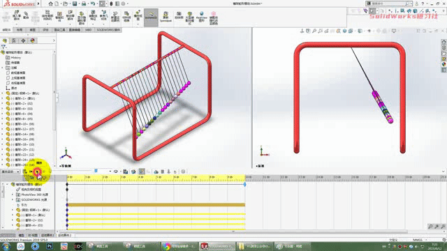 SolidWorks动画教程案例分享之锤球蛇形摆动动画  第1张