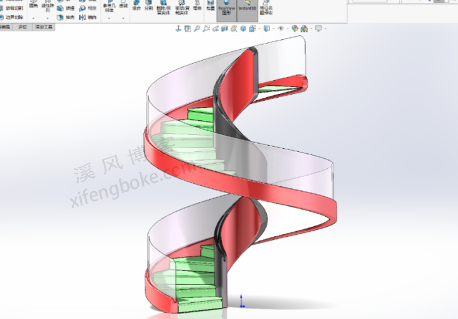 SolidWorks旋转楼梯钢构折弯建模方法