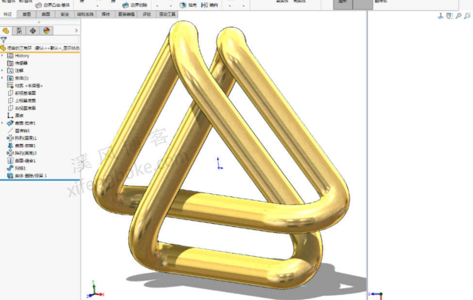 SolidWorks练习题之闭合三角环，思路决定出路3D草图灵活使用
