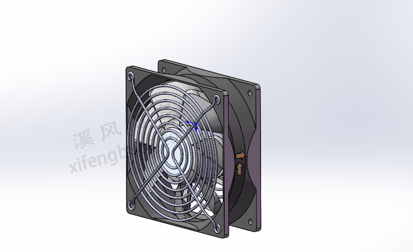 SolidWorks散热风扇模型120*120型号下载