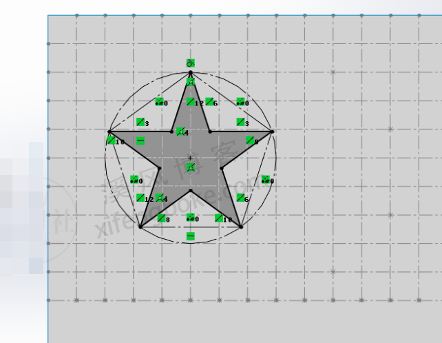SolidWorks练习题之五星红旗的建模，草图基础巩固训练  第10张
