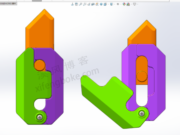 SolidWorks练习题之萝卜刀的建模，自上而下设计
