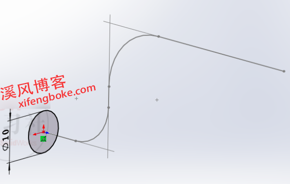 SolidWorks练习题之螺纹管弯曲的两种画法，放样和变形命令  第13张