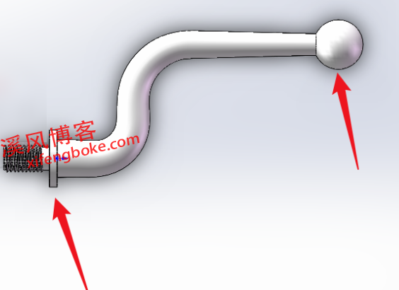 SolidWorks练习题之螺纹管弯曲的两种画法，放样和变形命令  第17张