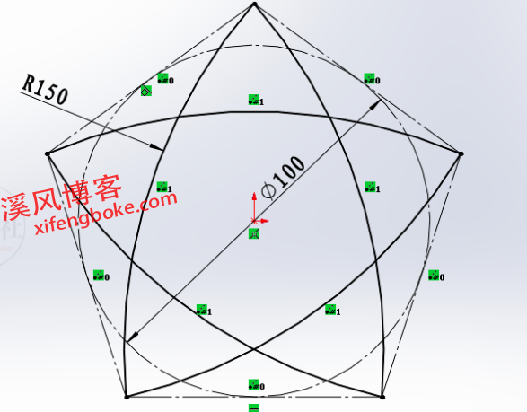 SolidWorks练习题之交叉三角形五角星的建模，3D草图绘制方法  第4张