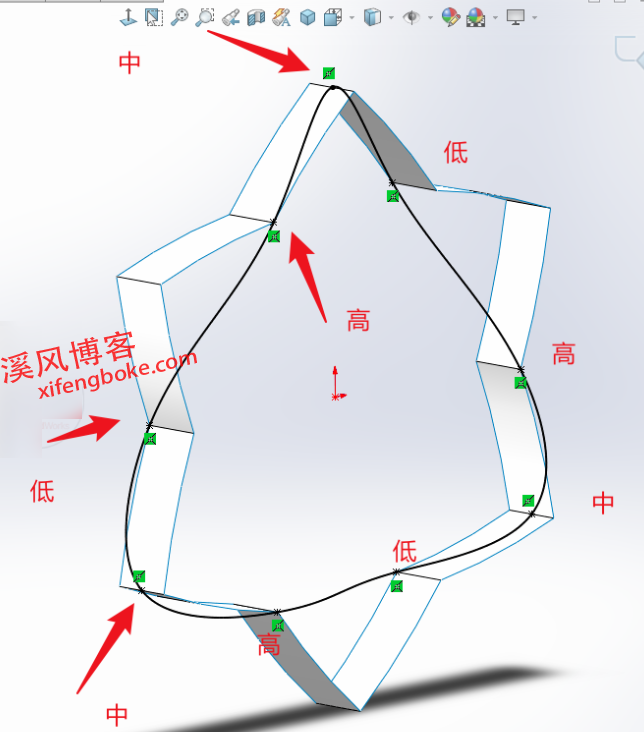 SolidWorks练习题之交叉三角形五角星的建模，3D草图绘制方法  第16张