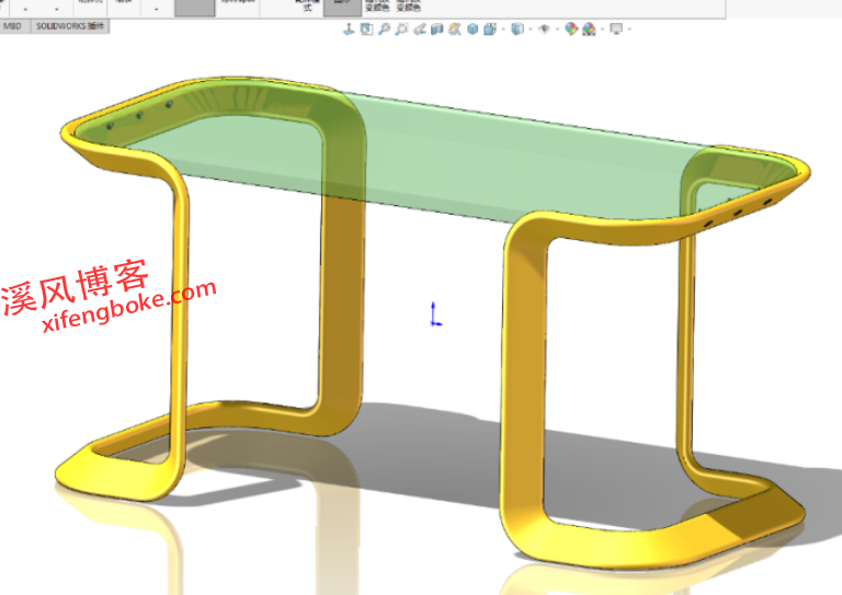 SolidWorks练习题之钢架桌子，思路决定画图速度