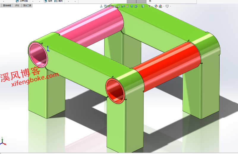 SolidWorks练习题之方管折弯包圆管，展开是关键