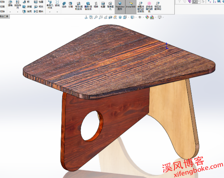SolidWorks练习题之多实体零件蝴蝶桌,重点取消合并实体