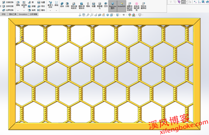 SolidWorks练习题之钢丝网的建模