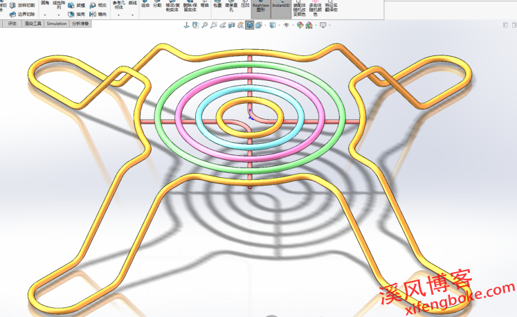 SolidWorks练习题之风罩网架的绘制，综合命令训练