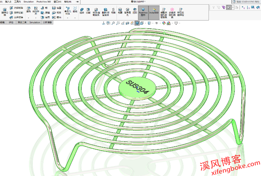 SolidWorks练习题之不锈钢蒸架，不用3D草图也能轻松完成