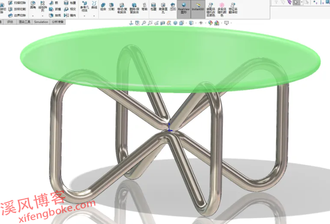 SolidWorks练习题之蝴蝶茶几建模，3D草图经典案例