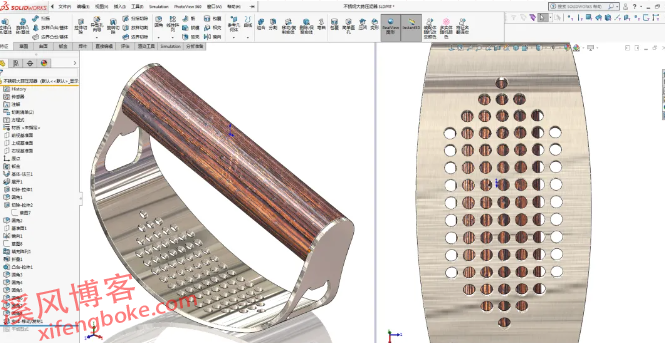 SolidWorks练习题之不锈钢压蒜器，钣金展开折弯练习